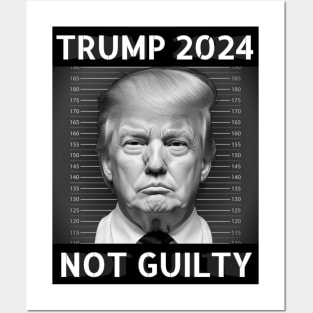Trump 2024 not guilty Posters and Art